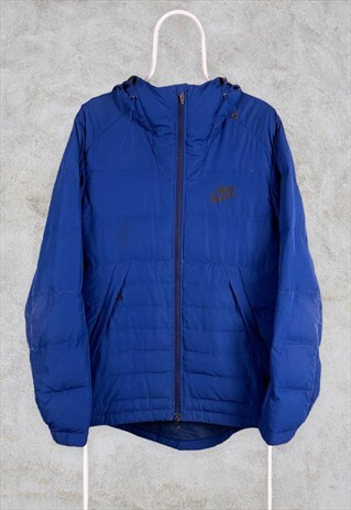 VINTAGE NIKE BLUE PUFFER JACKET MEDIUM