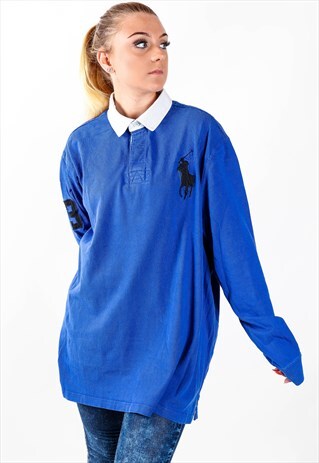 VINTAGE RALPH LAUREN RUGBY POLO SHIRT T169