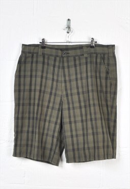 Vintage Dickies Cargo Checked Shorts Khaki W40