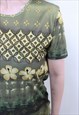 90S PULLOVER FLOWERS BLOUSE, VINTAGE SHORT SLEEVE SUMMER TOP