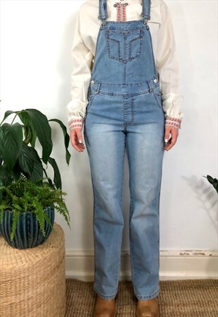 VINTAGE 90S BLUE DENIM DUNGAREES
