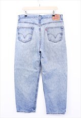 Vintage Levi's 550 Jeans Light Washed Blue Denim With Logo