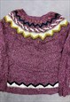 OLD NAVY KNITTED JUMPER ABSTRACT PATTERNED KNIT SWEATER