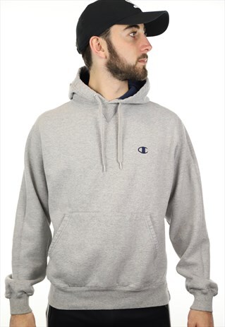 VINTAGE CHAMPION USA HOODIE GREY