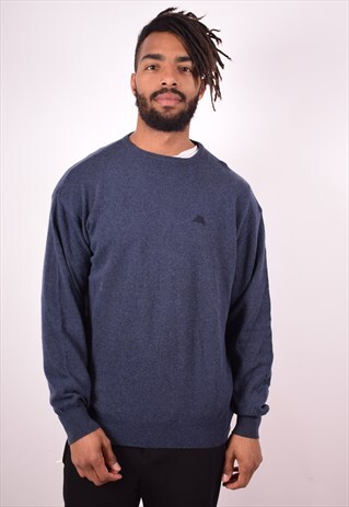 KAPPA MENS VINTAGE JUMPER SWEATER LARGE BLUE 90S