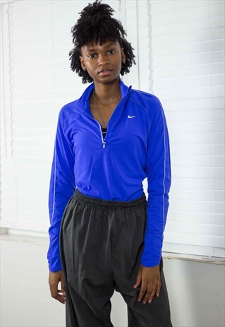 VINTAGE NIKE 1/4 ZIP SWEATSHIRT LOGO 90S L 7.4