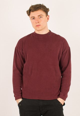 VINTAGE BURGUNDY UMBRO ROUNDNECK SWEATSHIRT MEDIUM