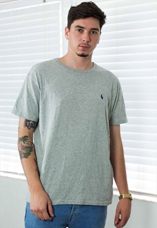 VINTAGE POLO RALPH LAUREN T-SHIRT LOGO 90S M 6.3