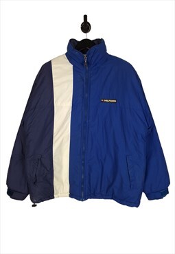 Y2K Tommy Hilfiger Coldstop Puffer Jacket Size L/XL Blue 