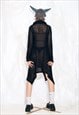 VINTAGE Y2K KNITTED DRESS IN BLACK GOBLINCORE