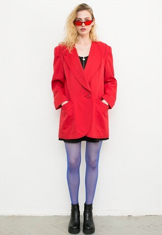 VINTAGE WOMAN'S RED CLASSIC BLAZER