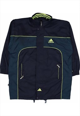 Vintage 90's Adidas Windbreaker Heavyweight Spellout Zip Up