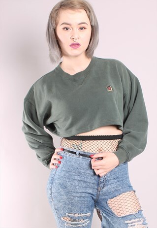 VINTAGE TOMMY HILFIGER REWORKED CROPPED SWEATSHIRT