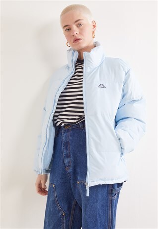 VINTAGE KAPPA PUFFER COAT TURQUOISE
