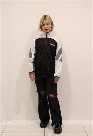 MONOCHROME ADIDAS ZIP-UP SWEATSHIRT