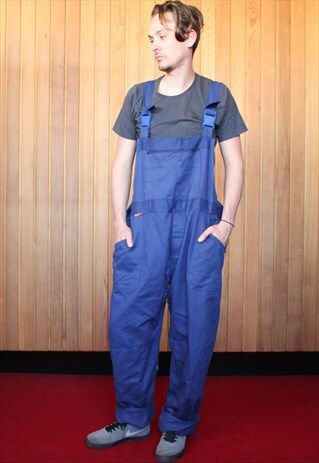 VINTAGE BLUE DENIM DUNGAREES