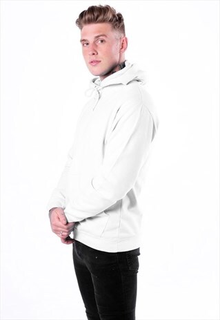 ESSENTIAL BLANK PULLOVER HOODY - WHITE
