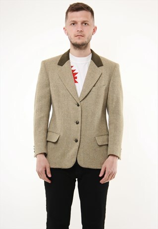 90S VINTAGE BURBERRY WOOL OLDSCHOOL BLAZER JACKET 14137