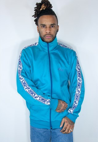 ASICS EMBROIDED JACKET BLUE