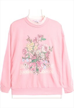 Vintage 90's Basic Editions Sweatshirt Floral Crewneck