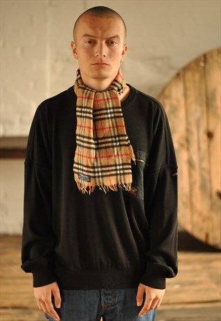 60S BURBERRYS OF LONDON BEIGE NOVA CHECK SCARF