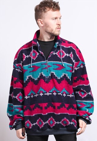 VINTAGE HALF ZIP FLEECE TOP
