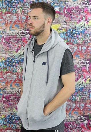 VINTAGE NIKE HOODIE/HOODED GILET. UNISEX SPORTSWEAR.