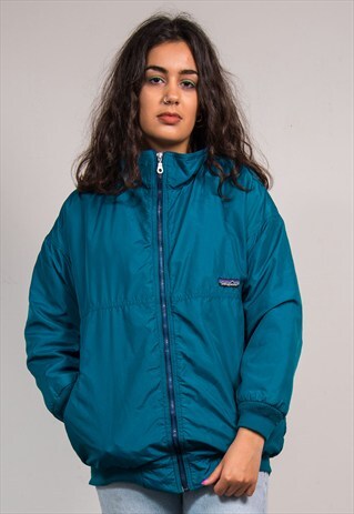 90'S VINTAGE TURQUOISE PATAGONIA FLEECE LINED JACKET COAT