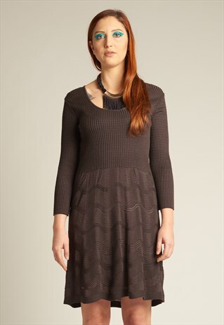 VINTAGE MISSONI GREY MIDI DRESS