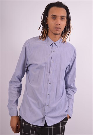 VINTAGE GUCCI SHIRT STRIPES BLUE
