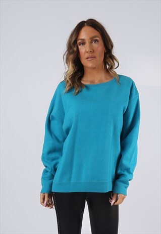 SWEATSHIRT JUMPER OVERSIZED PLAIN COLOURED UK 16 (AI5C)