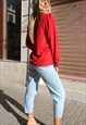 RED LONG SLEEVE BLOUSE