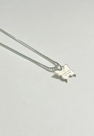 GUCCI .925 SILVER BUTTERFLY PENDANT ON CHAIN/NECKLACE
