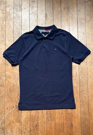 TOMMY HILFIGER NAVY SHORT SLEEVED POLO SHIRT