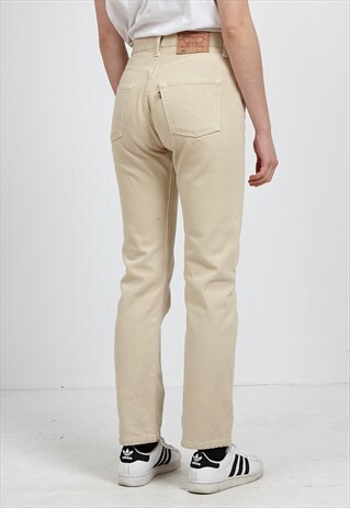 VINTAGE BEIGE LEVI'S 501 FIT DENIM JEANS