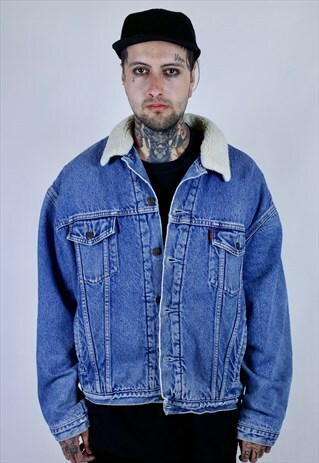 90'S LEVI'S SHERPA LINED DENIM JACKET