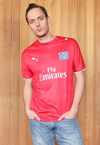 VINTAGE 1990S RED PUMA FOOTBALL SHIRT