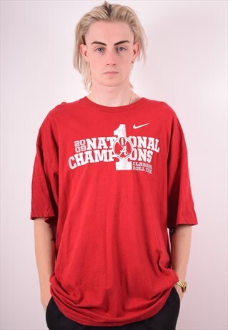 NIKE MENS VINTAGE T-SHIRT TOP XXL RED 90S