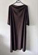 MAXI BOHEMIAN BASIC BROWN DRESS - XXXL 