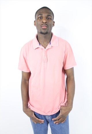 VINTAGE HUGO BOSS PINK SLIM-FIT POLO SHIRT
