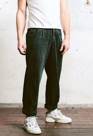 VINTAGE 90S GREEN CORDUROY PANTS