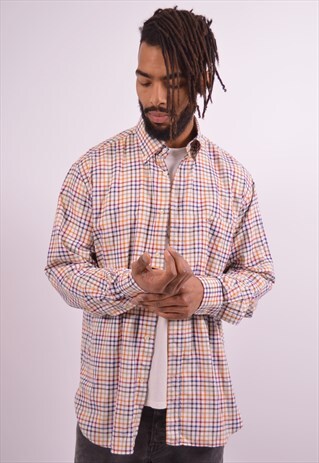 PAUL & SHARK MENS VINTAGE SHIRT LARGE MULTI CHECK 90S