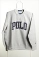 Vintage Polo Ralph Lauren Crewneck Logo Sweatshirt Grey