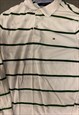 TOMMY HILFIGER POLO SHIRT LONG SLEEVE STRIPED PATTERNED TOP