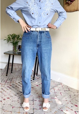 80S BLUE MOM JEANS
