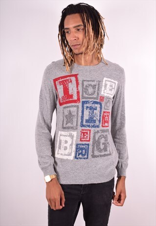ICEBERG MENS VINTAGE JUMPER SWEATER SMALL GREY 90S