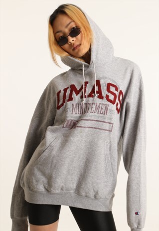 VINTAGE CHAMPION PRINTED COLLEGE HOODIE