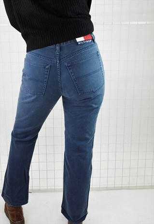 VINTAGE 90 TOMMY HILFIGER MID RISE AWKWARD LENGTH KICK FLARE