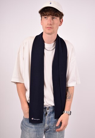 VINTAGE CHAMPION SCARF NAVY BLUE