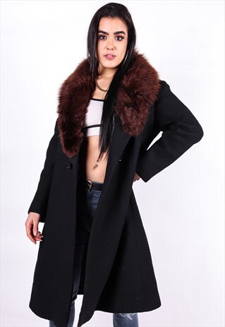 VINTAGE FAUX FUR COLLAR JACKET J3960